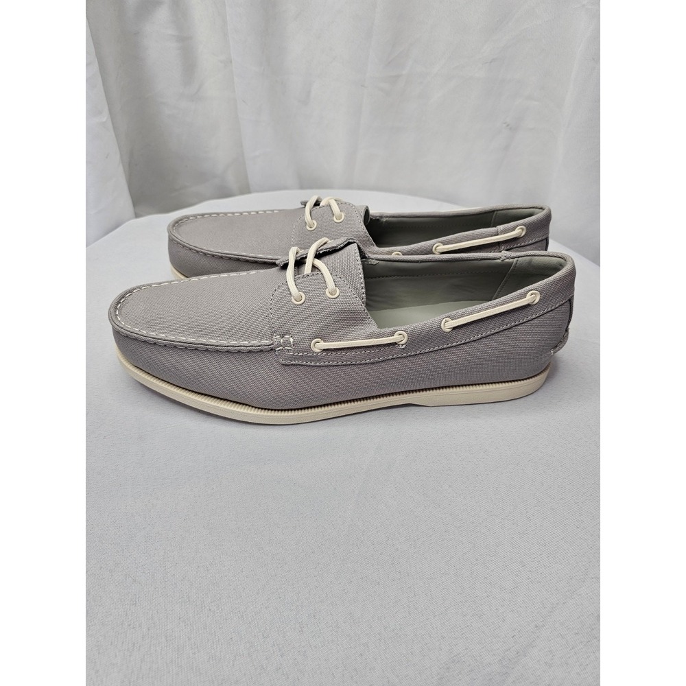 Club Room Men's Elliot Lace-Up Boat Shoes Loafers Grey Size 7.5 M NWT - Picture 3 of 10